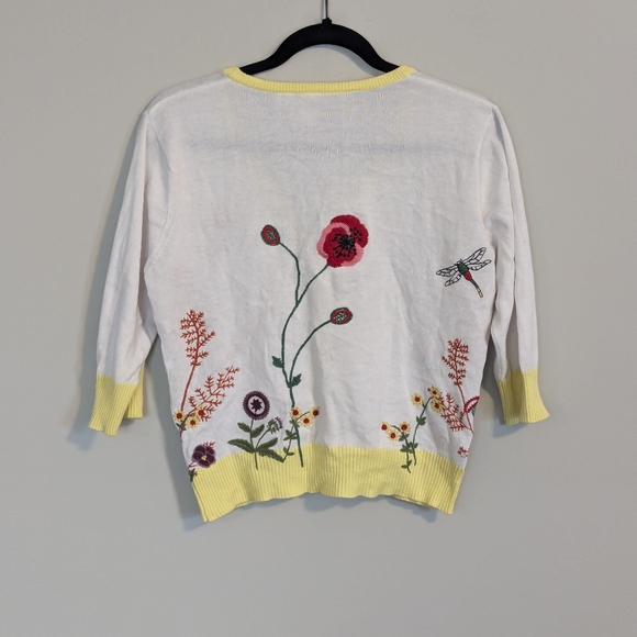 Nick & Mo Anthropologie Floral Embroidered Cardigan - Picture 2 of 8